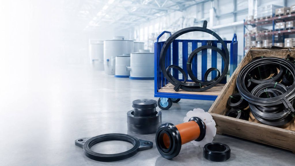 Industrial rubber gaskets and sealing solutions in a warehouse